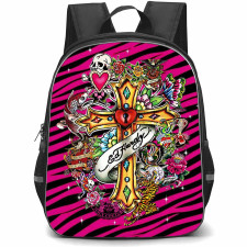 Ed Hardy Backpack School Bag StudentPack - Ed Hardy Vintage Flash Tattoo Heart Cross Poster