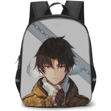 86 Eighty Six Shinei Nouzen Backpack StudentPack - Shinei Nouzen Portrait Anime Art On Gray Background