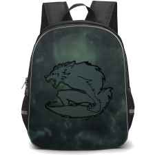 86 Eighty Six Backpack StudentPack - 86 Eighty Six Wehrwolf Logo On Dark Green Background