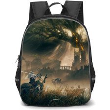 Elder Ring Shadow Of The Erdtree Backpack StudentPack - Player Riding Horse Erdtree Background
