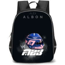 F1 Formula One Alexander Albon Backpack StudentPack - Helmet Minimalist Poster