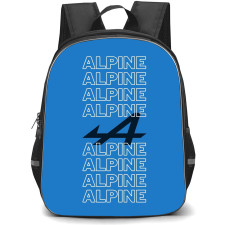 F1 Formula One Alpine Backpack StudentPack - Alpine Word Art On Blue Background