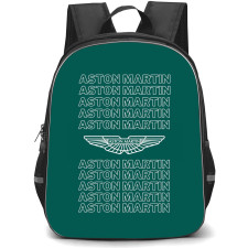 F1 Formula One Aston Martin Backpack StudentPack - Aston Martin Word Art On Green Background