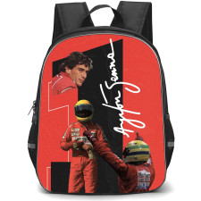F1 Formula One Ayrton Senna Backpack StudentPack - Ayrton Senna Poster Red Background
