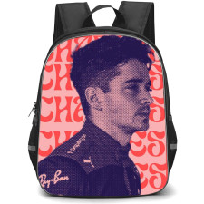 F1 Formula One Charles Leclerc Backpack StudentPack - Charles Leclerc Side Portrait On Word Art