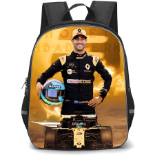 F1 Formula One Daniel Ricciardo Backpack StudentPack - Daniel Ricciardo Standing And Holding Helmet