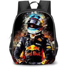F1 Formula One Daniel Ricciardo Backpack StudentPack - Daniel Ricciardo Standing Illustration Art