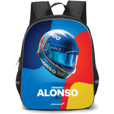 F1 Formula One Fernando Alonso Backpack StudentPack - Fernando Alonso 2018 Mclearn Helmet Poster