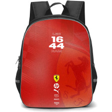 F1 Formula One Ferrari Backpack StudentPack - Ferrari Logo With Leclerc 16 And Hamilton 44 Number Poster