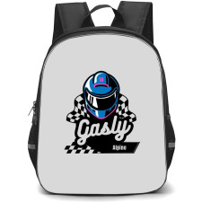 F1 Formula One Pierre Gasly Backpack StudentPack - Helmet Logo Art
