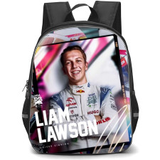 F1 Formula One Liam Lawson Backpack StudentPack - Liam Lawson Smiling Portrait On Blur Background