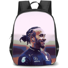 F1 Formula One Lewis Hamilton Backpack StudentPack - Lewis Hamilton Pop Art On White Background
