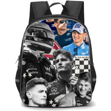 F1 Formula One Logan Sargeant Backpack StudentPack - Grayscale and Colored Collage
