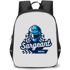 F1 Formula One Logan Sargeant Backpack StudentPack - Minimalist Helmet Poster