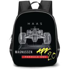 F1 Formula One Kevin Magnussen Backpack StudentPack - Car Blueprint Portrait