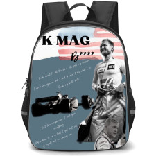 F1 Formula One Kevin Magnussen Backpack StudentPack - Vintage Collage Poster