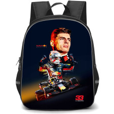 F1 Formula One Max Verstappen Backpack StudentPack - Max Verstappen Wpap Art On Black Background