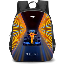 F1 Formula One Mclaren Backpack StudentPack - Mclaren MCL35 On Orange Neon Light