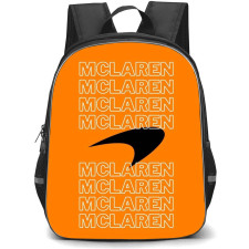 F1 Formula One Mclaren Backpack StudentPack - Mclaren Word Art On Orange Background