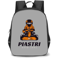 F1 Formula One Oscar Piastri Backpack StudentPack - Minimalist Logo Art