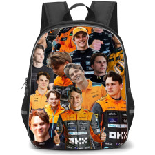 F1 Formula One Oscar Piastri Backpack StudentPack - Orange Fit Collage Art