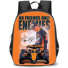 F1 Formula One Oscar Piastri Backpack StudentPack - Orange Quotes Art