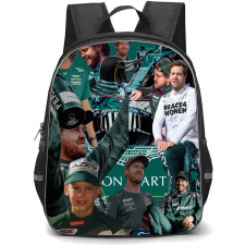 F1 Formula One Sebastian Vettel Backpack StudentPack - Sebastian Vettel Portrait Collage