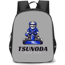 F1 Formula One Yuki Tsunoda Backpack StudentPack - Logo Gray Background