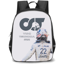 F1 Formula One Yuki Tsunoda Backpack StudentPack - Minimalist Logo Art