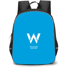 F1 Formula One Williams Racing Backpack StudentPack - Williams Racing Logo On Blue Background