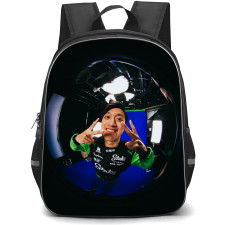 F1 Formula One Zhou Guanyu Backpack StudentPack - Fisheye Black Background