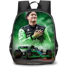 F1 Formula One Zhou Guanyu Backpack StudentPack - Green Sky Poster