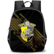 AD Fafe Backpack School Bag StudentPack - AD Fafe Logo On Yellow Stripe Dark Background