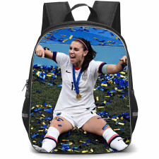 Alex Morgan Backpack StudentPack - Alex Morgan United States Women's National Football Celebration Sitting On the Field