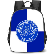 National League Aldershot Town Backpack School Bag StudentPack - Large Logo Blue And White Background