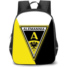 Alemannia Aachen Backpack School Bag StudentPack - Logo In Yellow Black And White Background Football Club