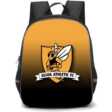 Alloa Athletic Backpack School Bag StudentPack - Logo In Yellow And Black Gradient Background Football Club