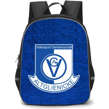Altglienicke Football Club Backpack School Bag StudentPack - Logo In Blue Grunge Background