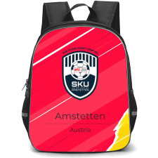 SKU Amstetten Backpack School Bag StudentPack - Logo Poster In Red Background