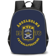 Angelholms FF Backpack School Bag StudentPack - Angelholms FF Logo On Dark Background Football Club