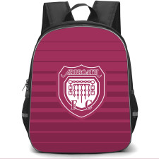 Arbroath Backpack School Bag StudentPack - Logo In Purple Shades Background Football Club