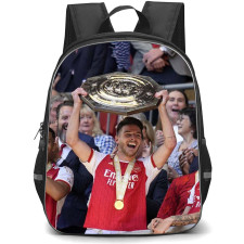 Arsenal F.C. Declan Rice Backpack StudentPack - Declan Rice Holding Community Shield 2023 Trophy
