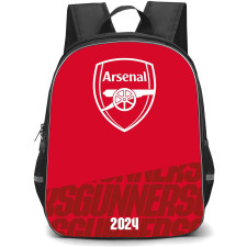 Arsenal FC School Backpack StudentPack - Arsenal FC 2024 Logo On Red Background