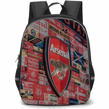 Arsenal FC School Backpack StudentPack - Arsenal FC Logo On Offical Partner Banner Picture