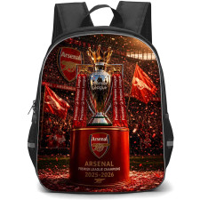 Arsenal Premier League Champion Backpack School Bag StudentPack - Arsenal Premier League Champion Trophy Celebration Stadium Poster
