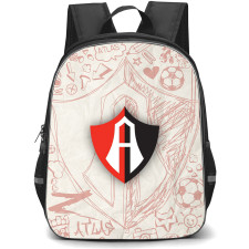 Atlas Futbol Club Backpack School Bag StudentPack - Atlas Futbol Club Logo with Sketch Art Effect