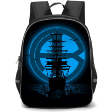 Club Atletico Belgrano Backpack School Bag StudentPack - Club Atletico Belgrano with Logo Silhouette Blue Effect