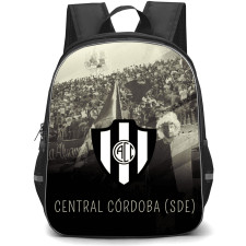 Club Atletico Central Cordoba Backpack School Bag StudentPack - Club Atletico Central Cordoba Stadium with Logo Diagonal Stripe Silhouette Effect