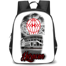 Club Atletico Huracan Backpack School Bag StudentPack - Club Atletico Huracan Stadium with Logo Cloud Burst Effect