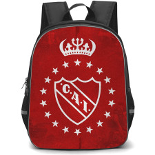 Club Atletico Independiente Backpack School Bag StudentPack - Club Atletico Independiente Stadium with Star Crown Logo Red Effect